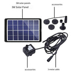 Solar Fish Tank Solar Fountain Outdoor Pool Fish Tank Diving Small Courtyard Garden Rockery Static Water Pump 6v 3w Solar Panel + Water Pump