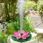 Solar Fountain With Color Lights Solar Outdoor Courtyard Rockery Running Water Fish Tank Fish Pond Landscape Solar Water Pump Fish Pond Fountain 3w