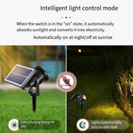 Solar Spotlight Tree Lamp Inserted Into The Ground Tree Lamp Landscape Courtyard Lamp Projection Lamp Outdoor Waterproof  Garden Villa Courtyard Lamp