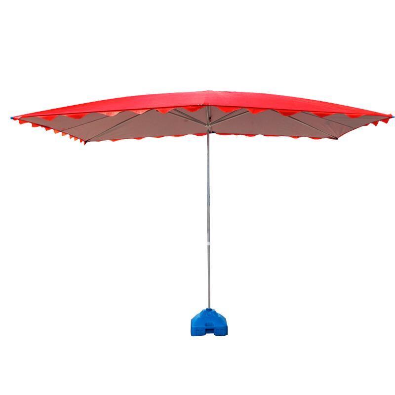 Outdoor Sunshade Rectangular Canopy Stalls Large Stalls Sunscreen And Rainproof Outdoor Thickened Commercial Square Umbrella × 1.5m 4 Bone Blue