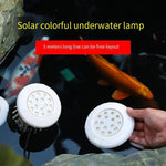 Solar Colorful Underground Lamp Courtyard Lamp Outdoor Fish Pond Underwater Lamp Waterproof Swimming Pool Fish Tank Lamp Villa Underwater Lamp