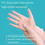 Disposable Gloves PVC Latex Rubber Gloves Wear Protection Disinfection Inspection Transparent 100 Disposable PVC Gloves 100 [Transparent]