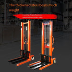 Manual Hydraulic Stacker Hydraulic Forklift 0.5t 500kg Rise 1.6m Hand Push Handling Lift  Pallet Lift Stacking