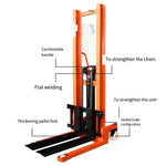 Manual Hydraulic Stacker Hydraulic Forklift 0.5t 500kg Rise 1.6m Hand Push Handling Lift  Pallet Lift Stacking