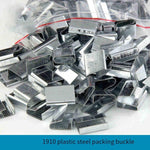 6 Pieces PET Plastic Steel Belt Packing Buckle Iron Sheet Hand 1910