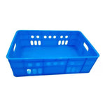 PE Plastic Fresh Vegetable Basket Milk Supermarket Storage Turnover Basket Blue