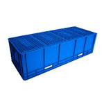 Large Plastic Industrial Warehouse Turnover Box Rectangular Packing Turnover Box 1000 * 400 * 280 mm Gray