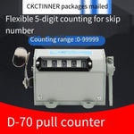 Rotary / Pull Mechanical Counter Five Digit Tachometer Punch Counter D70