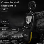 Anemometer Wind Speed Temperature Measurer Hand Held Digital Fast Wind Volume Tester Double Measurement