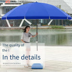 Large Outdoor Sun Umbrella Sunshade Umbrella Super Commercial Stall Umbrella Advertising Umbrella Dark Green 2.0m