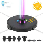 Solar Fountain Micro Fountain Solar Sprinkler Outdoor Courtyard Rockery Garden Pond Landscaping Fountain 3w Colorful Lamp Fountain