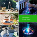 Solar Fountain With Battery Outdoor Garden Rockery Landscaping Outdoor Fish Pond Small Water Jet Pump 1w Circular Fountain (without Battery)