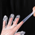 Thickened Disposable Gloves Food Catering Plastic Hand Film Transparent Durable Thickened 100 Pieces L