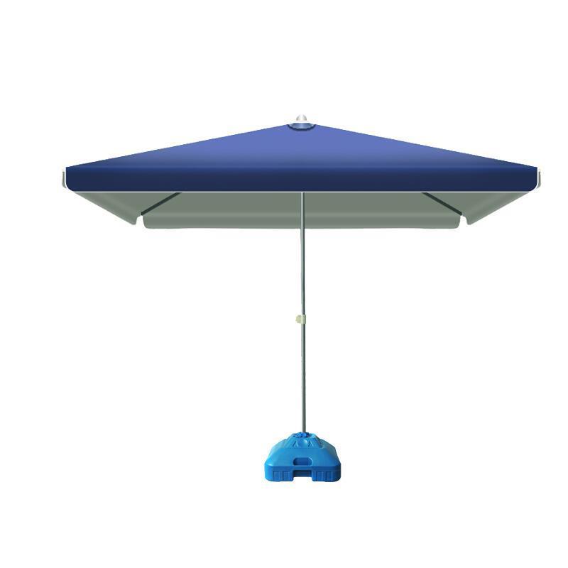 Sunshade Outdoor Sun Umbrella Large Stall Square Large Courtyard Umbrella Large Umbrella Commercia Umbrella Dark Green 2m * 2m + Bottom Seat