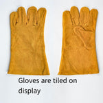 12 Pairs Cow Leather Welding Gloves Special For Labor Protection Welding Welder Lengthened And Thickened