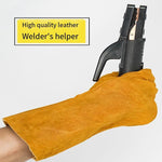 12 Pairs Cow Leather Welding Gloves Special For Labor Protection Welding Welder Lengthened And Thickened