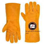 12 Pairs Cow Leather Welding Gloves Special For Labor Protection Welding Welder Lengthened And Thickened