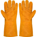 12 Pairs Cow Leather Welding Gloves Special For Labor Protection Welding Welder Lengthened And Thickened