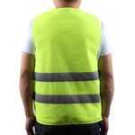 Yellow Cloth Reflective Vest (silver Reflective Strip First Two Back Two)