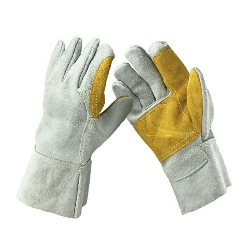 Long All Leather Welding Gloves Welder Welding Mechanical Reinforcement And Supporting, Durable High Temperature Resistant And Heat Insulation Gloves