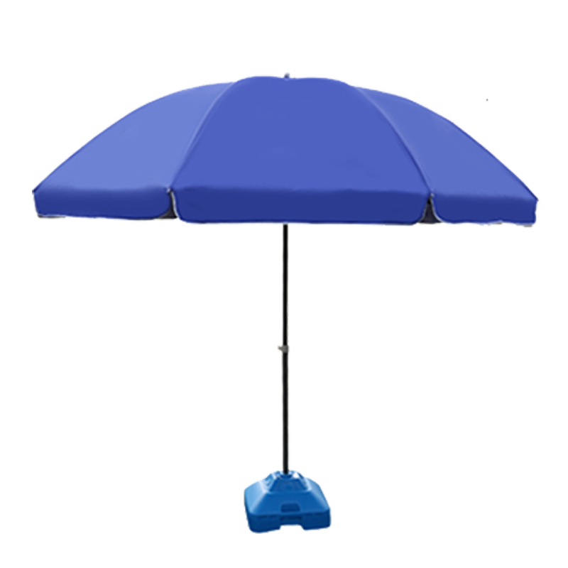 Outdoor Sunshade Sunshade Umbrella Super Large Courtyard Double Fold Big Round Umbrella Publicity 2.0m Blue Triple Shelf + Windproof