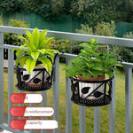 Flower Rack Balcony Hanging Flower Rack Iron Railing Flower Rack Window Sill Guardrail Green Pineapple Hanging Orchid Basin Rack Hanging Rack Bold + Leaf Money [white] Buy Two Get One Free