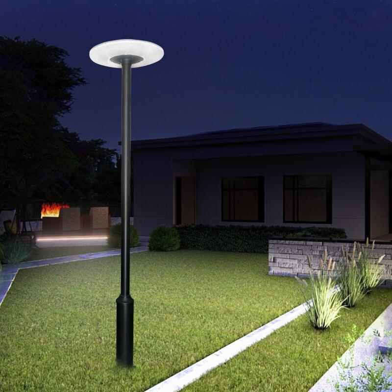 New Solar Garden Lamp 300w High Pole Large Round Street Lamp Outdoor Waterproof Bright Lamp Park Villa Scenic Spot Road Lighting Lamp