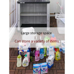 Garden Tool Cabinet Balcony Storage Outdoor Courtyard Sunscreen Waterproof Tool Room Outdoor Storage Cabinet [45cm High] 450V Single Layer 1