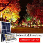 Projection Lamp Outdoor Waterproof Colorful Lighting Tree Lamp Solar Spotlight Villa Exterior Wall Landscape Courtyard Lawn Lamp Foshan Lamp Light