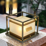 Modern Chinese All Copper Column Head Lamp Villa Courtyard Column Household Lamp Simple Outdoor Waterproof Wall Head Lamp Landscape Courtyard Lamp