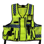 Motorcycle Riding Reflective Vest Safety Protective Clothing Multifunctional Emergency Rescue Reflective Vest Security Vest - Fluorescent Yellow M