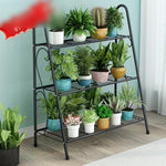 Flower Rack European Style Simple Iron Shoe Rack Storage Layer Multi-layer Floor Balcony Flower Pot Living Room Indoor Ladder Meat Z643 Dark Gray Silver Flash