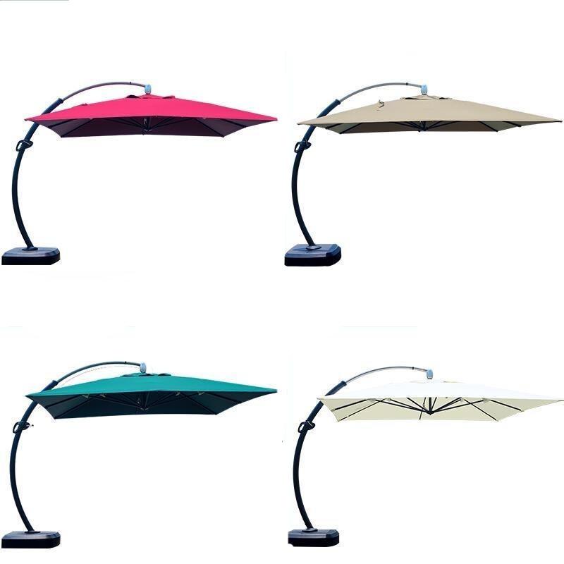 Circular 4 Meter Big Curved Umbrella Khaki Outdoor Umbrella Stall Advertisement Large Roman Umbrella Sun Umbrella Folding Outdoor Umbrella