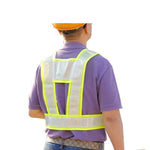 6 Pieces V-Type Reflective Vest PVC Lattice Fluorescent Vest Traffic Engineering Safety Protection Vest Road Administration Work Safety Clothes