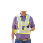 6 Pieces V-Type Reflective Vest PVC Lattice Fluorescent Vest Traffic Engineering Safety Protection Vest Road Administration Work Safety Clothes