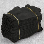 Dirt-Resistant And Wear-Resistant Knitted Dark Black Nylon Work Gloves