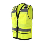 Reflective Vest Summer Breathable Mesh Safety Vest Traffic And Road Administration Vest Fluorescent Yellow