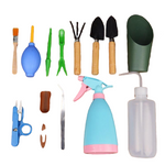 6 Pieces Devoto Meat Plant Planting Tool Set Gardening Tool Set Planting Cleaning Tool Shovel Watering Pot Tweezers Air Blowing Watering Pot Disinfection Watering Pot Set C (luxury)