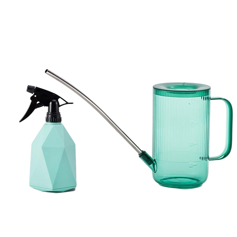 [Emerald] + 600ml Watering Pot Watering Artifact Household Watering Artifact Office Gardening Long Mouth Fleshy Watering Pot Curved Spout Watering Pot Watering Pot Watering Pot Watering Flower Watering Artifact Pointed Spout Watering Pot