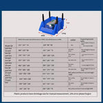 Blue Shelf Slant Mouth Sorting Storage Box Parts Box Combined Material Box Plastic Box Q1 180 * 120 * 80mm (10 Pack)