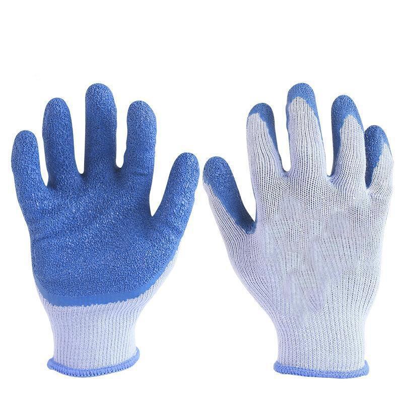 12 Pairs Of Free Size Nitrile PU Labor Protection Gloves Dipped In Adhesive Wear Resistant Skid Protective Gloves