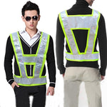 LED Reflective Vest LED Light Reflective Vest I-shaped And V-shaped Suit Reflective Clothing Riding Reflective Clothes Fluorescent Yellow