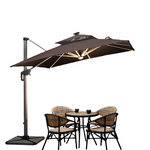 Outdoor Sunshade Garden Umbrella Solar Umbrella With LED Light Sun Umbrella Advertising Roman Umbrella Bar