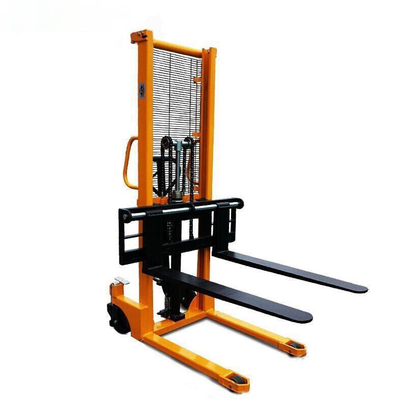 Manual Stacker 1000kg Weight Capacity Forklift 1.6M Manual Hydraulic StackerLift Forklift Loading And Unloading Lifting Stacking Truck Heavy Load 1 Ton