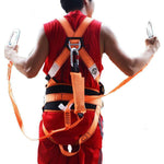 Construction Of Double Hanging Points And Double Hooks On The Back Of Five Point Rock Climbing Fire Fighting System For High Altitude Work Safety Belt