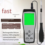 Thermal Anemometer Rechargeable Precision Anemometer Hot Wire Anemometer (USB Charging)