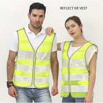 Reflective Vest Construction Fluorescent Vest Grid Traffic And Road Safety Protective Clothing