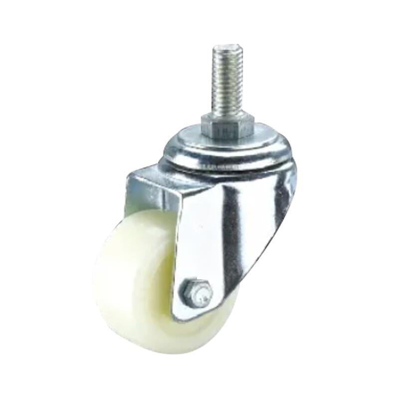 2 Inch Lead Screw Movable Beige Polypropylene (PP) Caster Medium Light Double Ball Bearing Universal Wheel 4 Sets / Sets