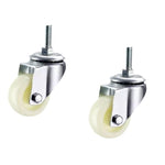 2 Inch Lead Screw Movable Beige Polypropylene (PP) Caster Light Flat Bearing Universal Wheel 4 Sets / Set