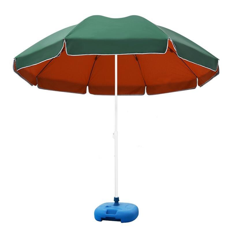 Sunshade Umbrella Super Large Outdoor Stall Large Courtyard Umbrella Advertising Round Umbrella Canopy Folding 2.2 Green Orange Double Layer